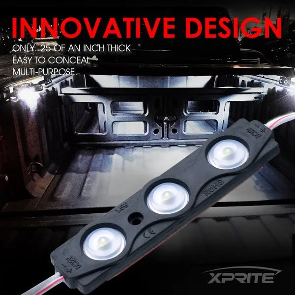 Xprite 8 LED Rock Light Pods Truck Bed Lighting Kit w/ Switch - Blue/Green/Purple/Pink/Red/White/Yellow