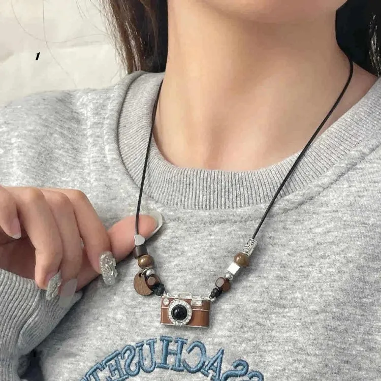 Y2K Mini Camera Necklace Bracelet