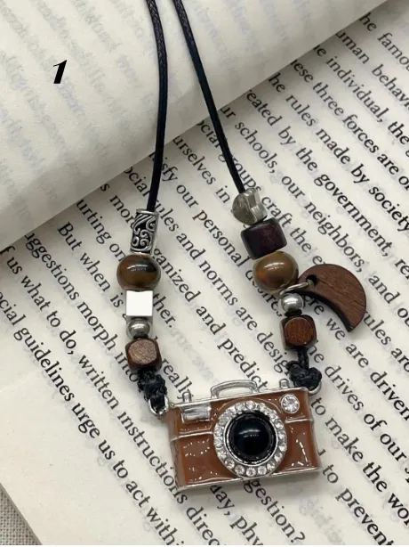 Y2K Mini Camera Necklace Bracelet