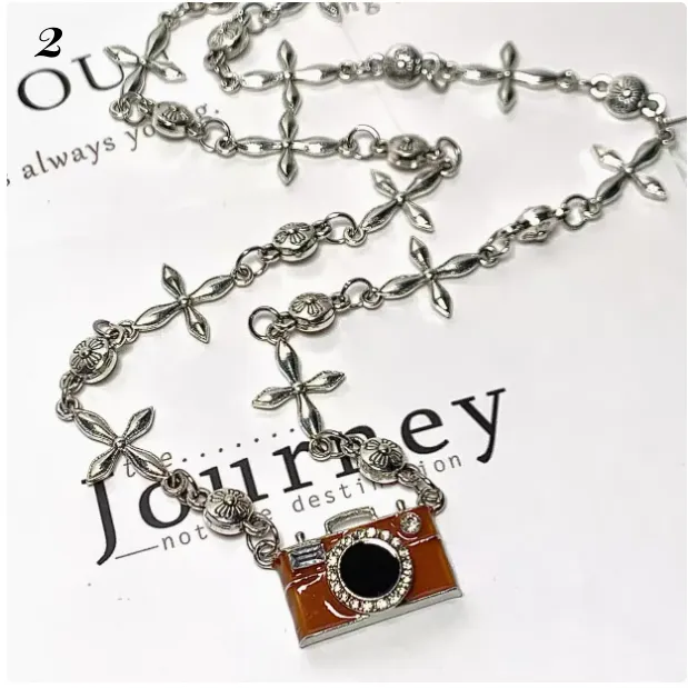 Y2K Mini Camera Necklace Bracelet